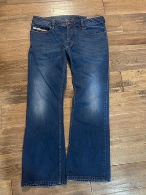 Classic Men's Bootcut Jeans in Dark Blue